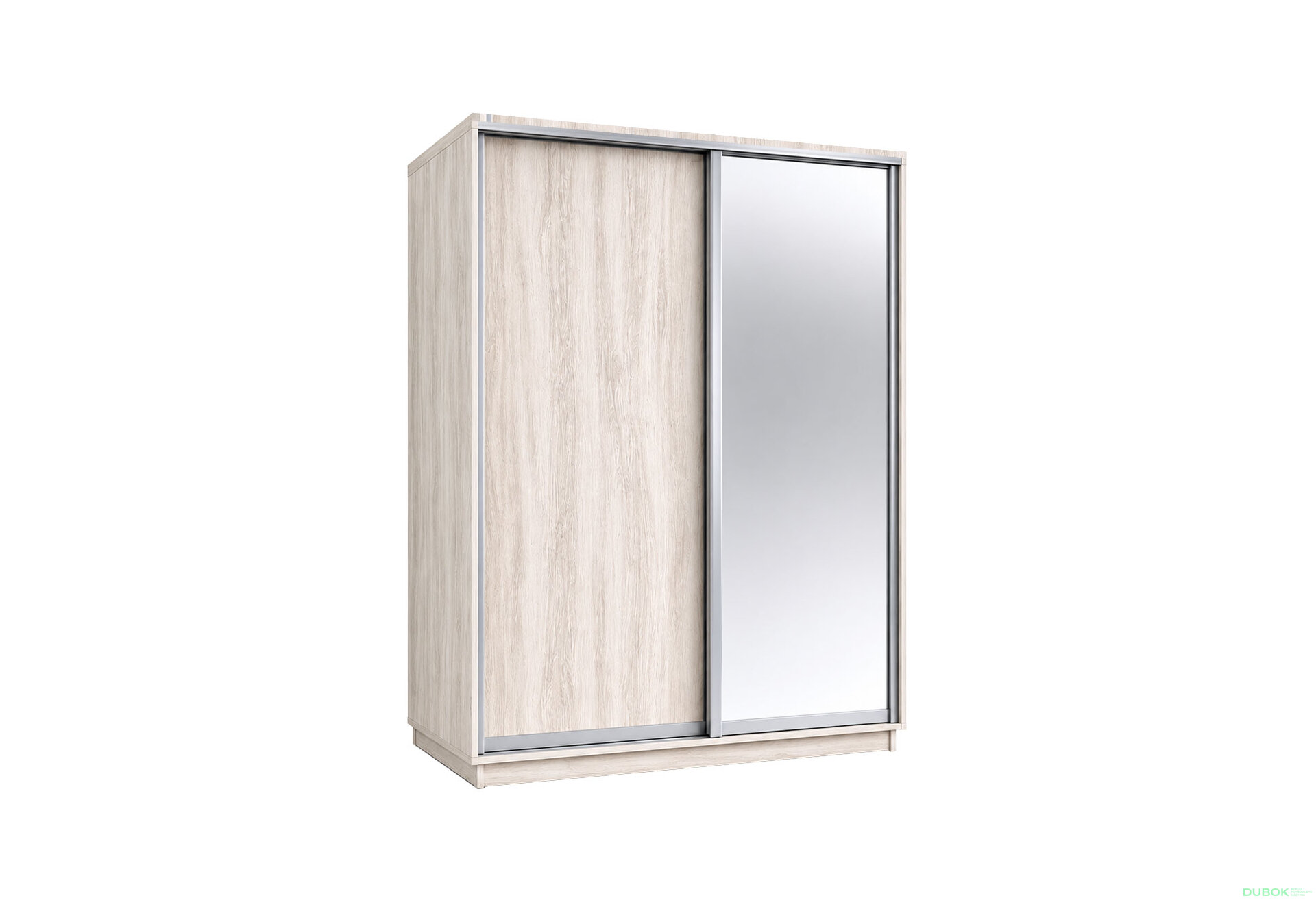 Obrázek 1 - Skříň s posuvnými dveřmi 1800x2400x600 1LTD 1 Zrcadlo Artwood světlý, profil stříbrný