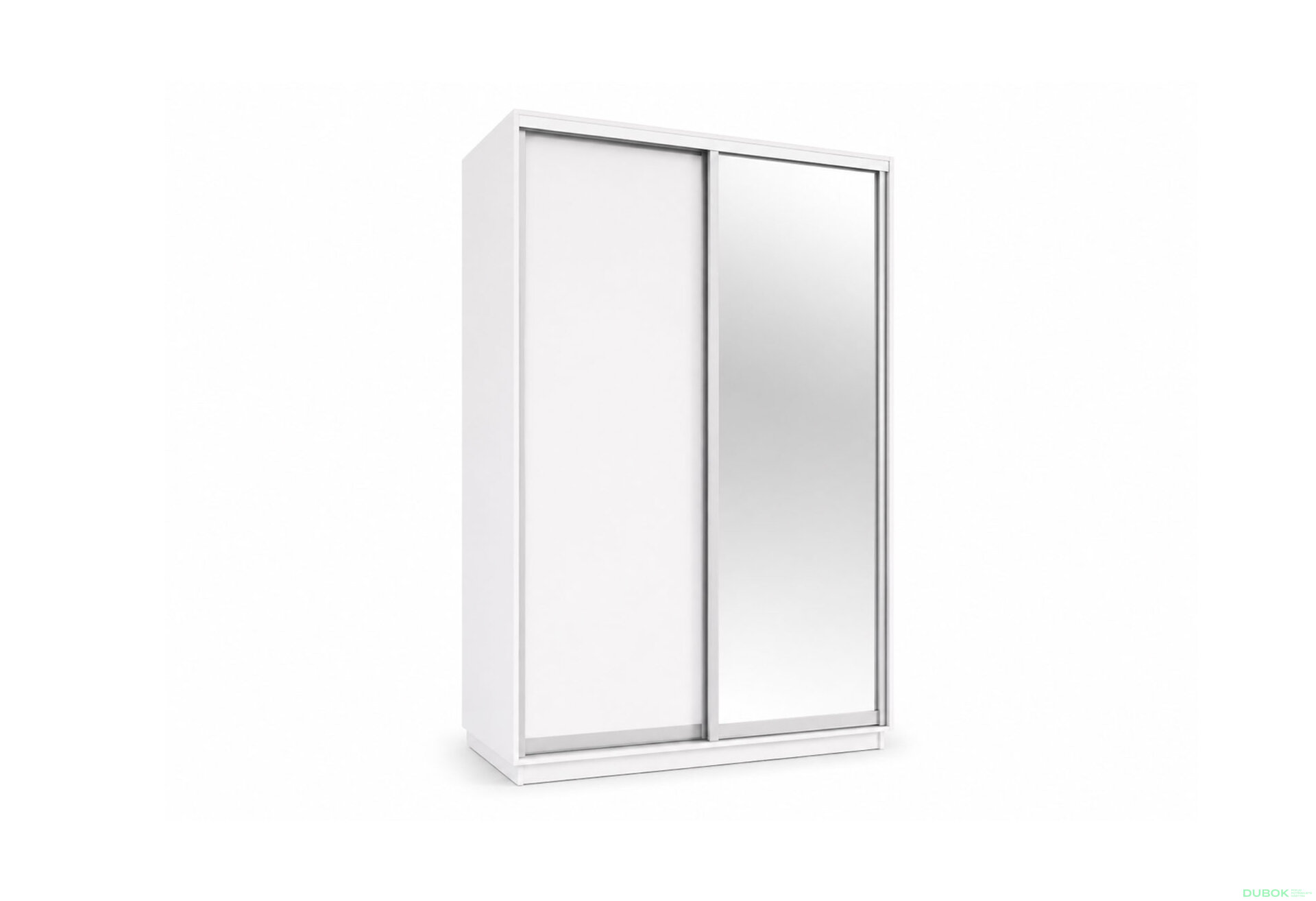 Obrázek 1 - Skříně s posuvnými dveřmi 1500x2400x600 1LTD 1 Zrcadlo Nymphea Alba, profil stříbrný