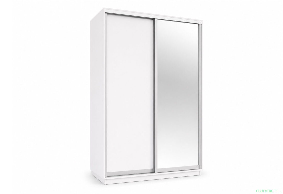 Skříně s posuvnými dveřmi 1500x2400x600 1LTD 1 Zrcadlo Nymphea Alba, profil stříbrný