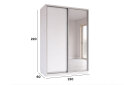 Obrázek 4 - Skříň s posuvnými dveřmi 1500x2200x600 1LTD 1 Zrcadlo Nymphea Alba, profil stříbrný