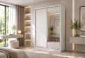 Obrázek 2 - Skříň s posuvnými dveřmi 1500x2200x600 1LTD 1 Zrcadlo Nymphea Alba, profil stříbrný