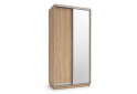 Obrázek 1 - Skříň s posuvnými dveřmi 1200x2200x600 1LTD 1 Zrcadlo Dub Sonoma, profil stříbrný