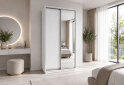 Obrázek 2 - Skříň s posuvnými dveřmi 1200x2200x600 1LTD 1 Zrcadlo nymphaea alba, profil stříbrný