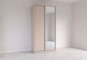 Obrázek 3 - Skříň s posuvnými dveřmi 1200x2400x600 1LTD 1 Zrcadlo Kašmír, profil stříbrný