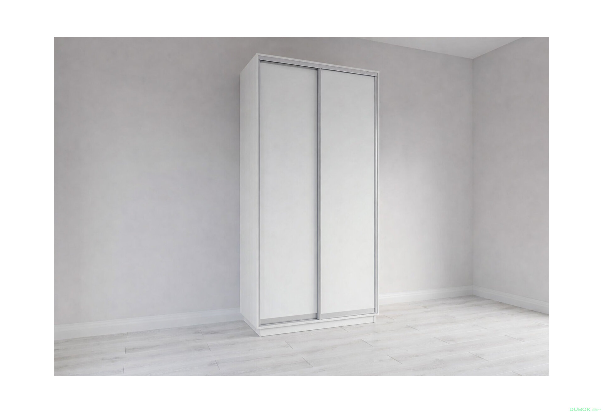 Obrázek 3 - Skříň s posuvnými dveřmi 1000x2200x450 2LTD nymphaea alba, profil stříbrný