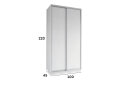 Obrázek 5 - Skříň s posuvnými dveřmi 1000x2200x450 2LTD nymphaea alba, profil stříbrný