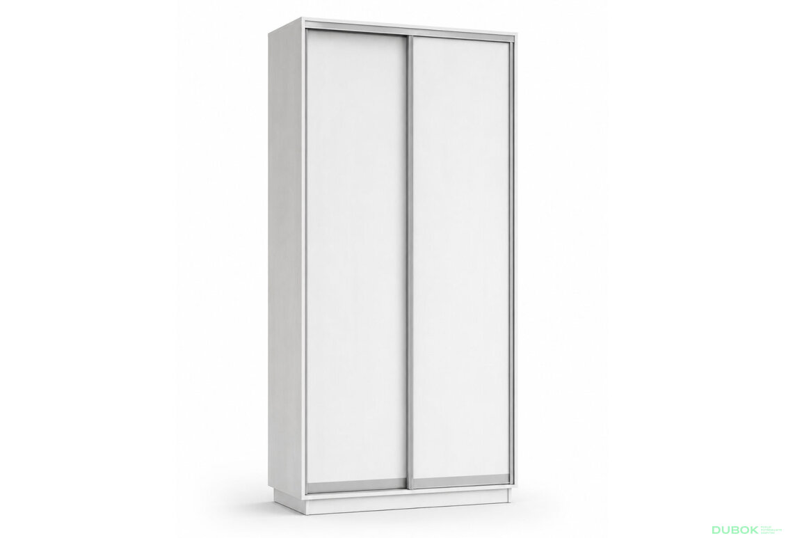 Skříň s posuvnými dveřmi 1000x2200x450 2LTD nymphaea alba, profil stříbrný