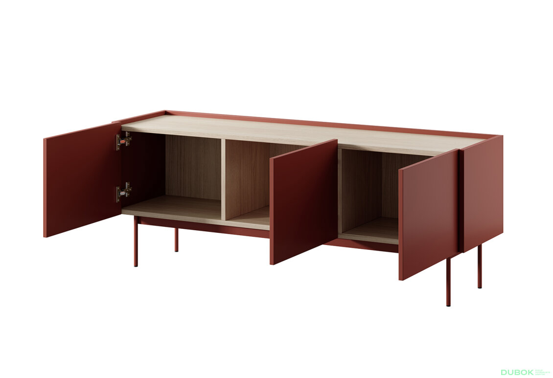 Obrázek 4 - TV stolek RTV-144 keramický červený Color