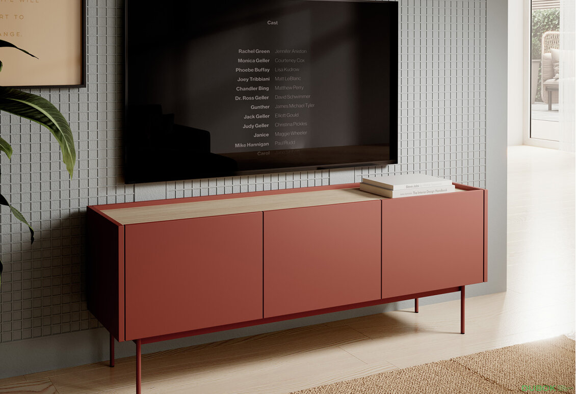 Obrázek 2 - TV stolek RTV-144 keramický červený Color