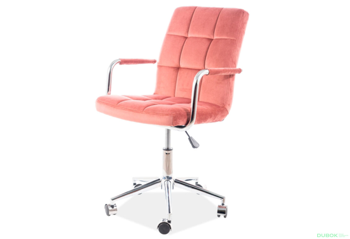 Otočné křeslo Q-022 Velvet, starorůžový Bluvel 52