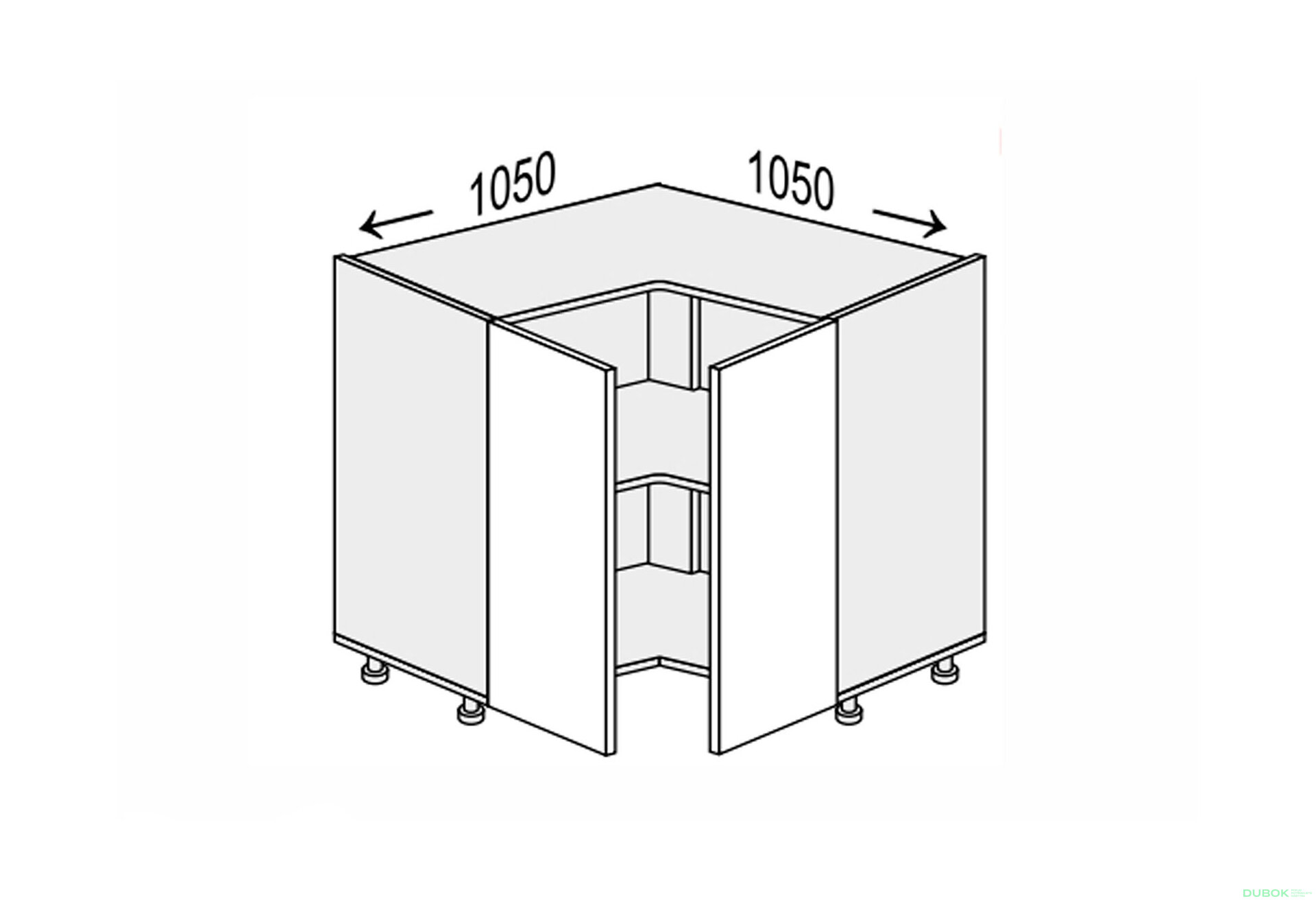 Obrázek 1 - Spodní roh N 90°/820 2dv Millenium