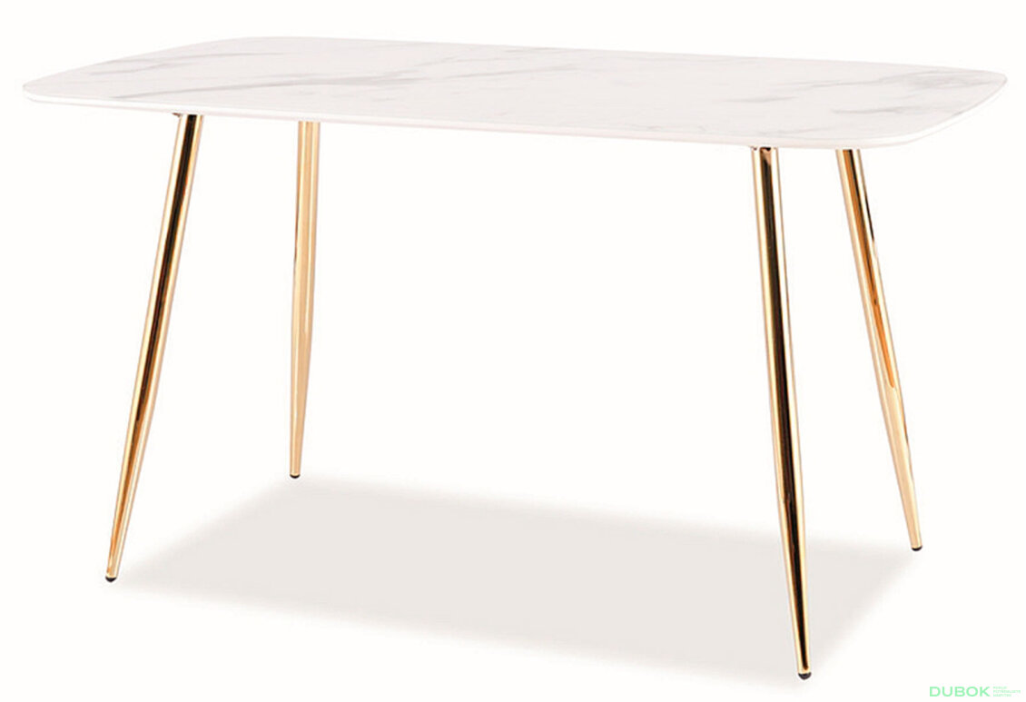 Obrázek 3016 - Stůl Ceres 140x80 + 4 židle Chic Velvet Bluvel černý / šedý