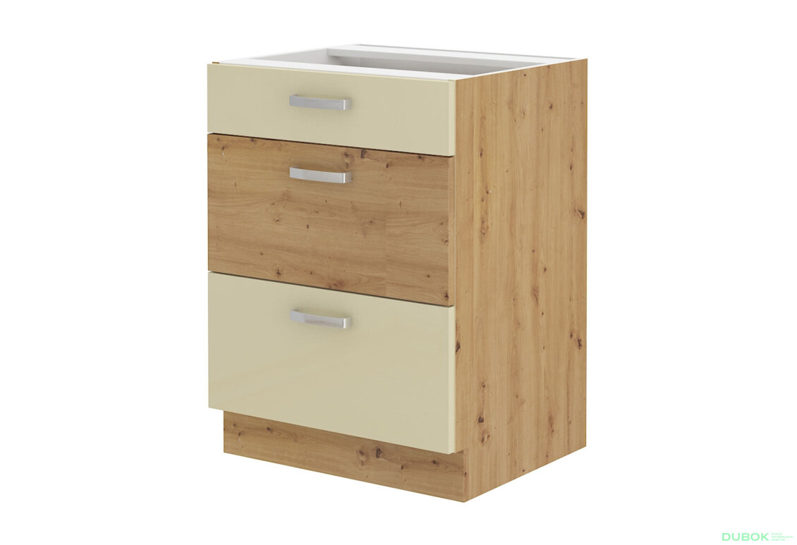 Obrázek 5519 - Kuchyňská sestava 2.6 m Artisan / krém lesk