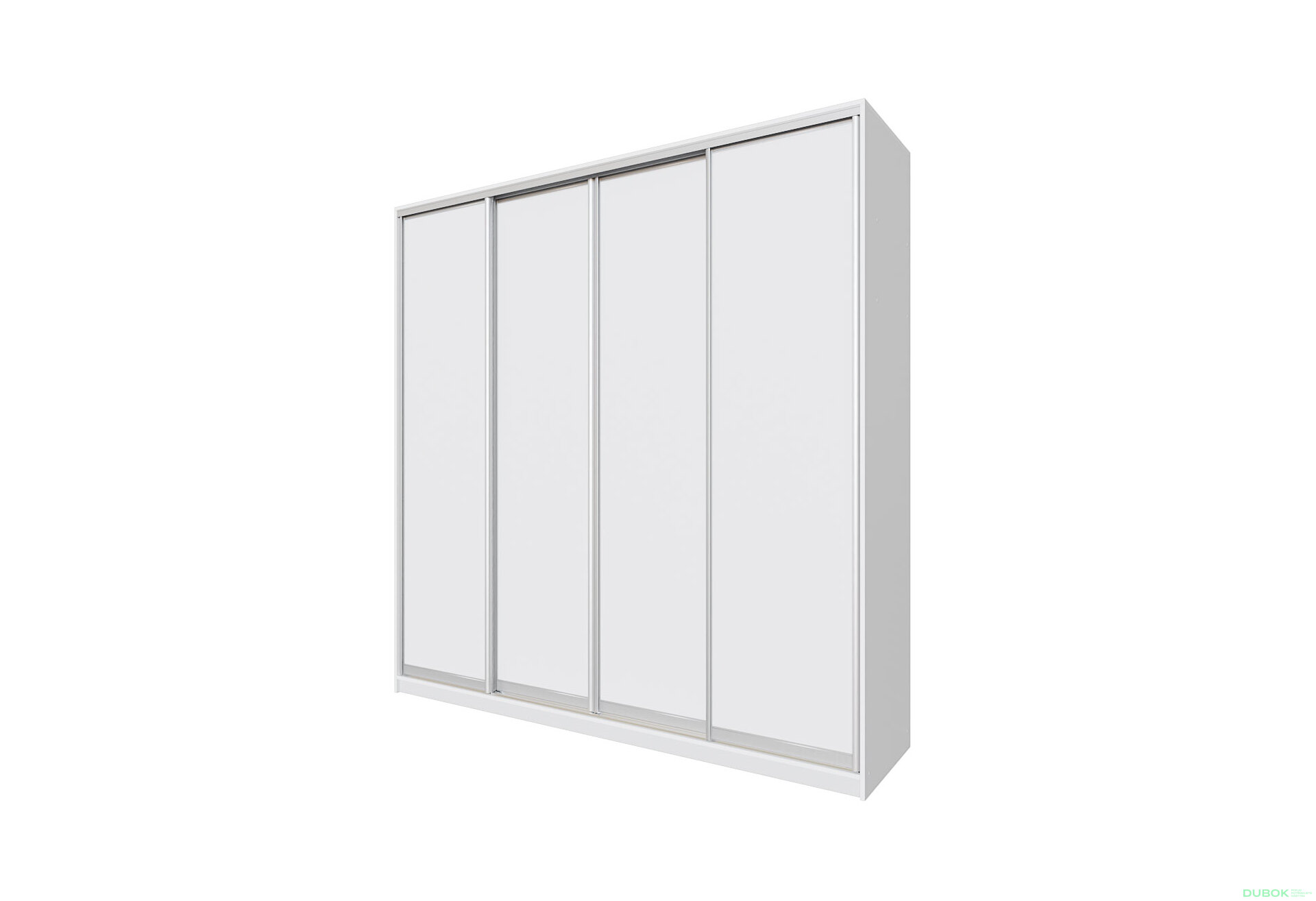 Obrázek 1 - Skříň 4D 2400x2400x600, 4 DTD, bílá AL