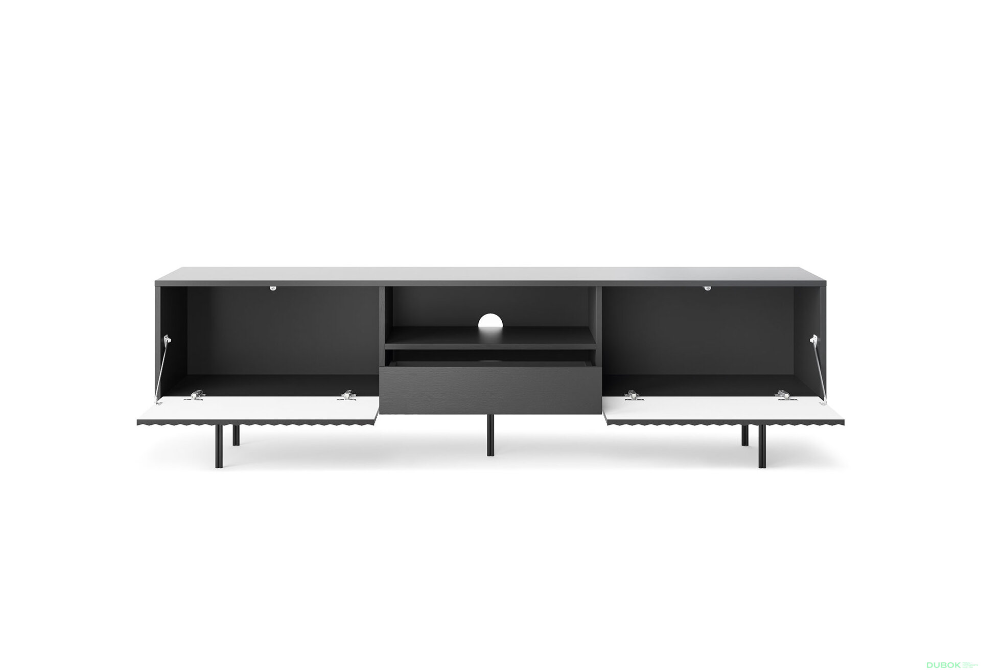 Obrázek 5 - TV stolek RTV180 černý + černý noha Raven