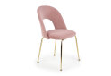 Obrázek 3 - Židle K385 zlatý kov / růžová látka