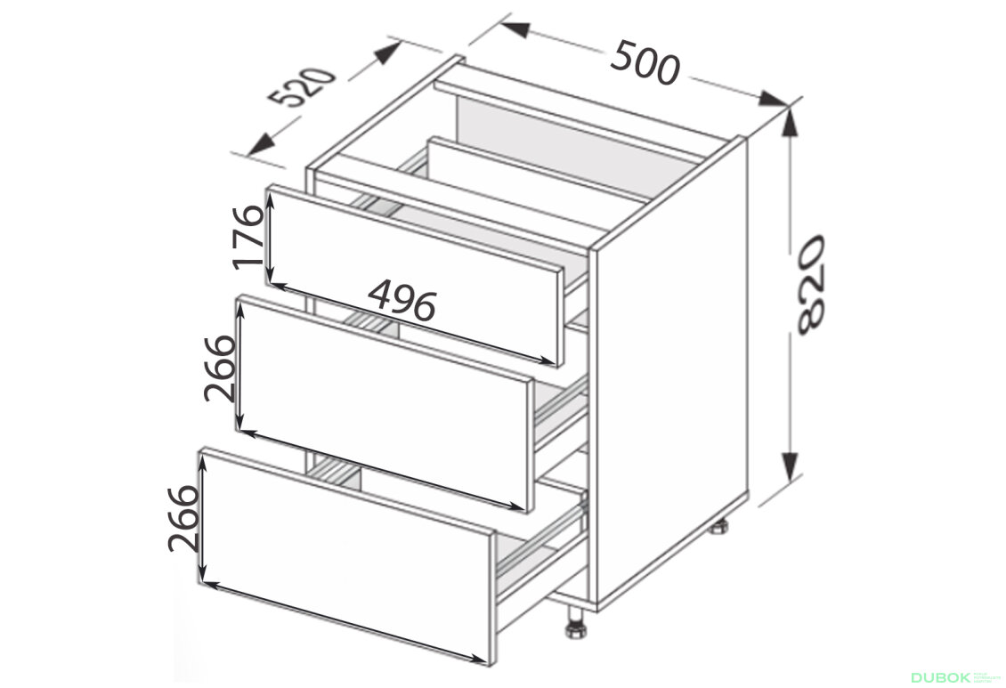 Obrázek 2 - Dno 50N3ŠX/820 Pro Hettich Mary