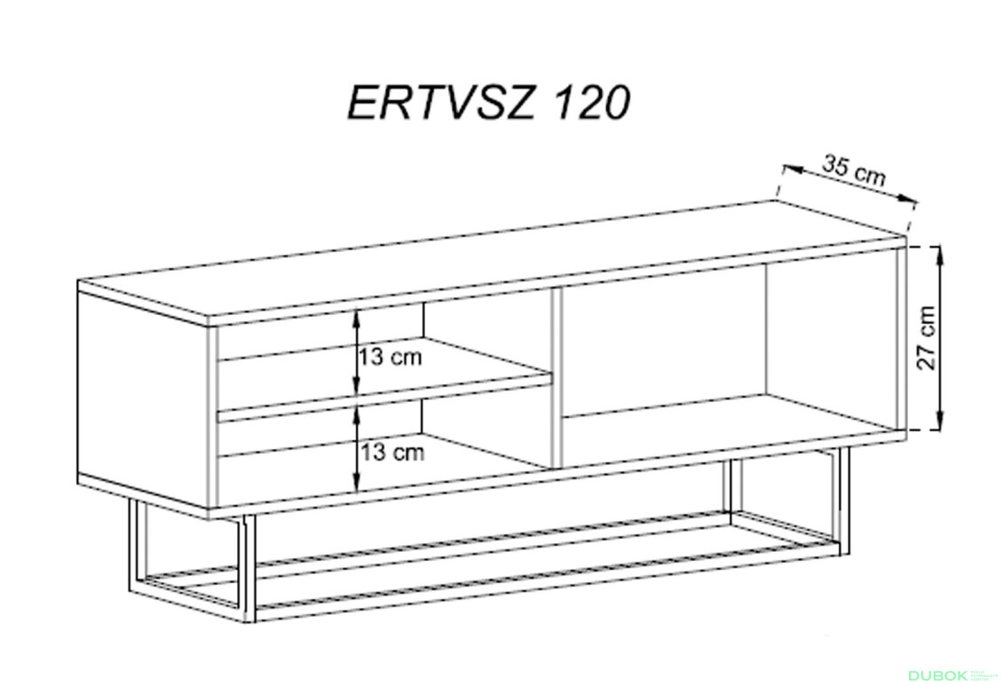Obrázek 2 - TV stolek ERTVSZ120 bílý + Rám Enjoy