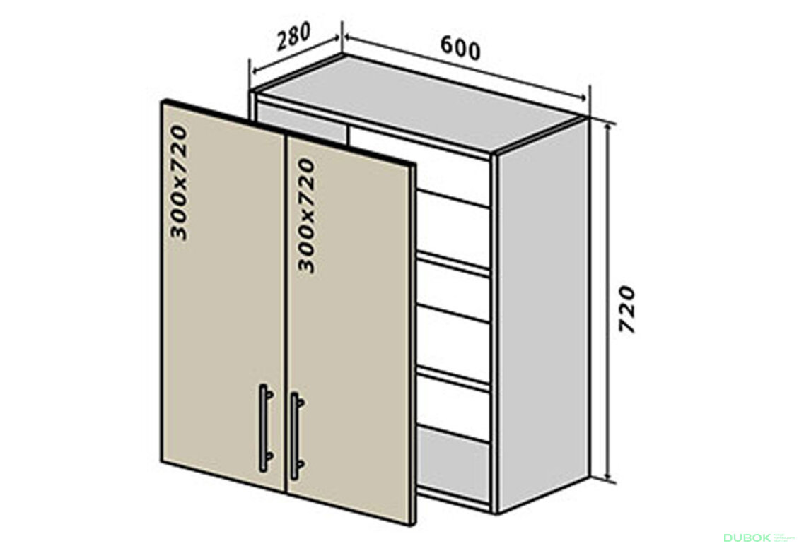 V6 Skříňka 2D 60 Rhodos
