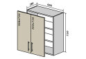 Obrázek 1 - V6 Skříňka 2D 60 Rhodos