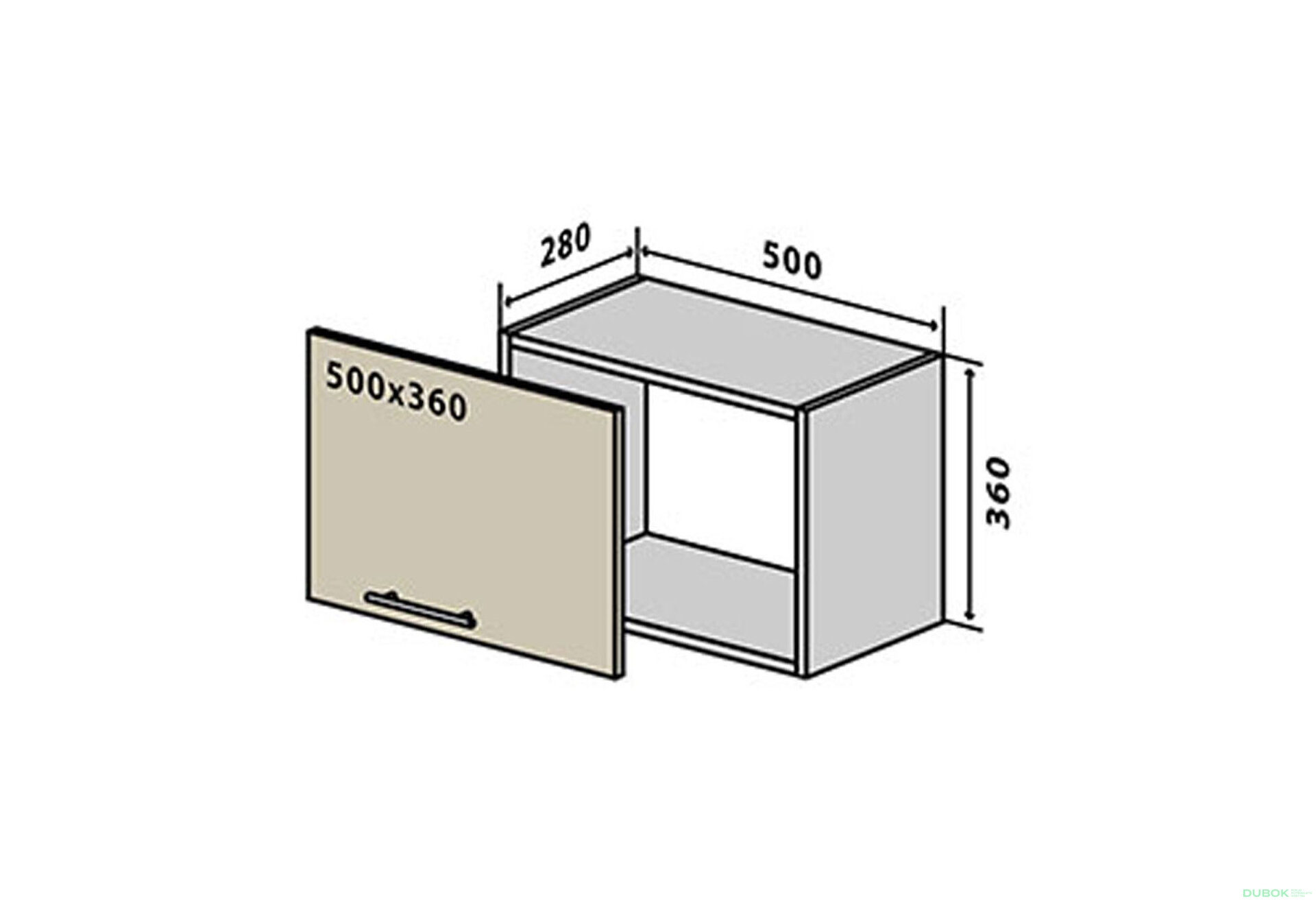 Obrázek 1 - V27 Skříňka 1D 50 Rhodos
