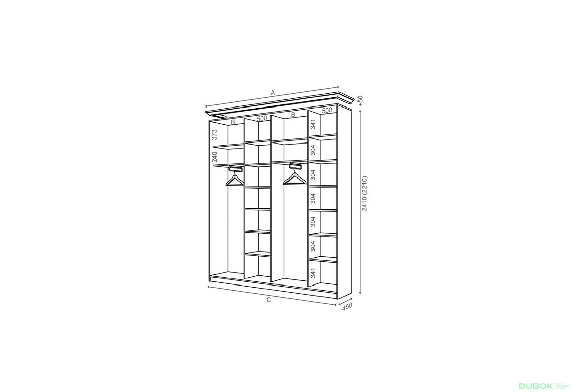 Korpus 2700x450 Rim-Veneziano 4D 2,7 m
