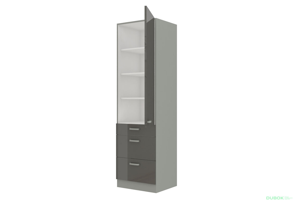 Obrázek 2 - 60 DKS-210 3S 1F premium box Grey šedý platinový / šedý lesk