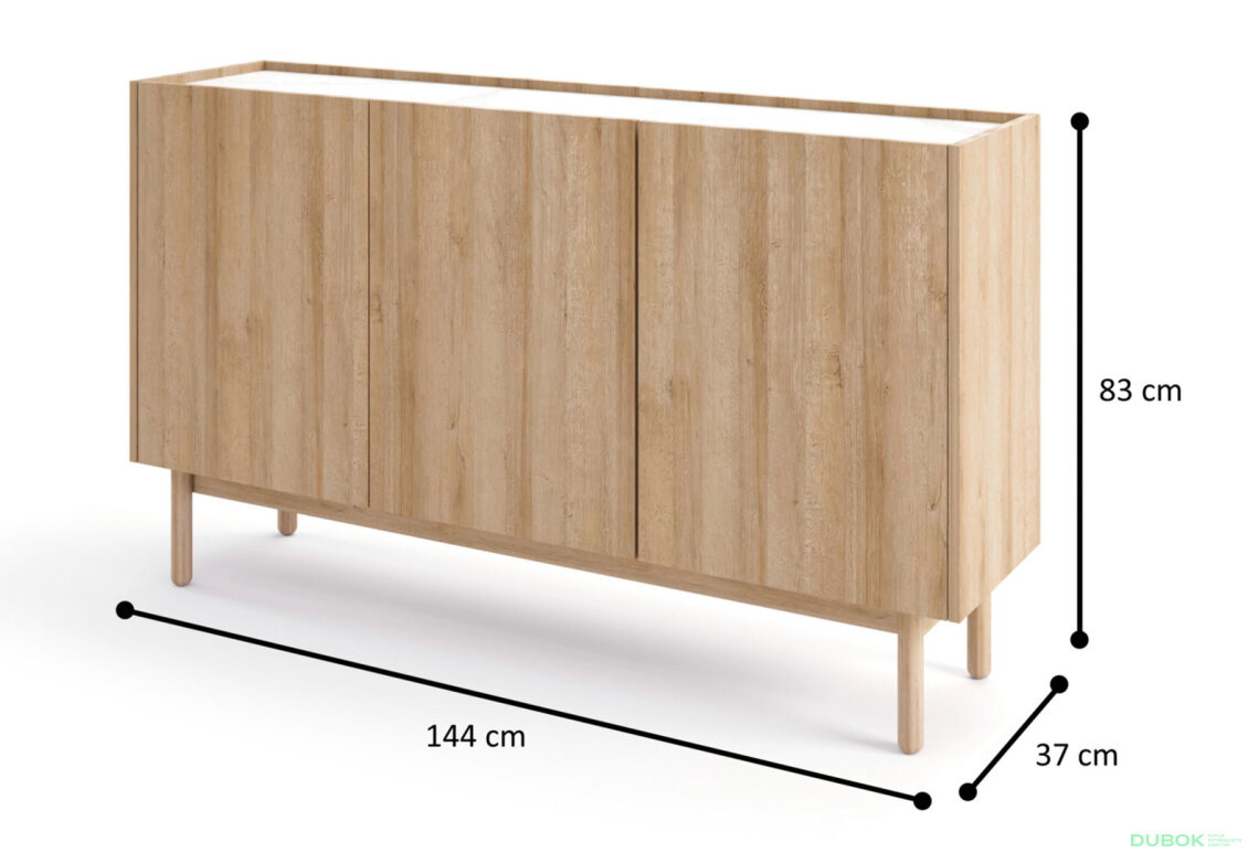 Obrázek 3 - Komoda K144/83 riviéra / mramor bianco Boho