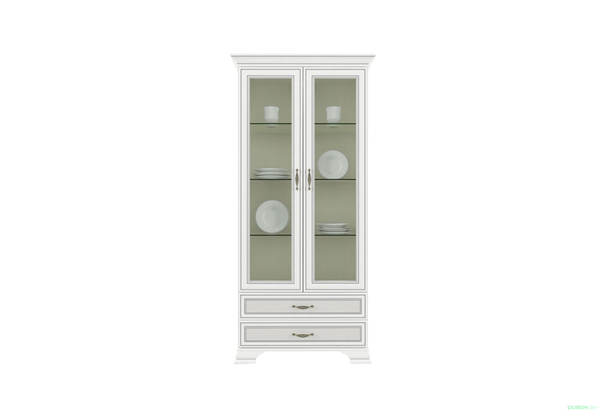 Obrázek 1 - Vitrína 2w2s woodline krém Tiffany II