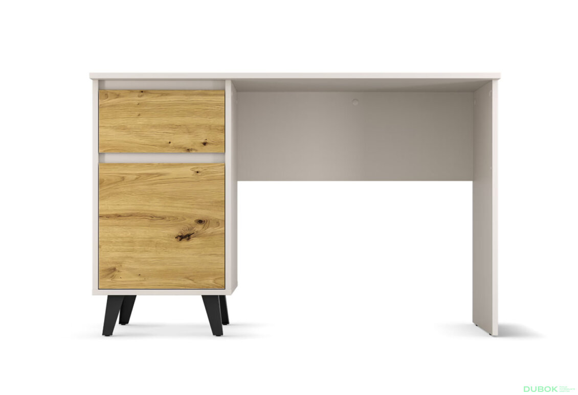 Obrázek 2 - Psací stůl BORG 1d1s/120 kašmír / dub artisan