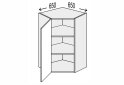Obrázek 1 - Vrchní roh V 45°/900 (650x650) 1dv Vintage