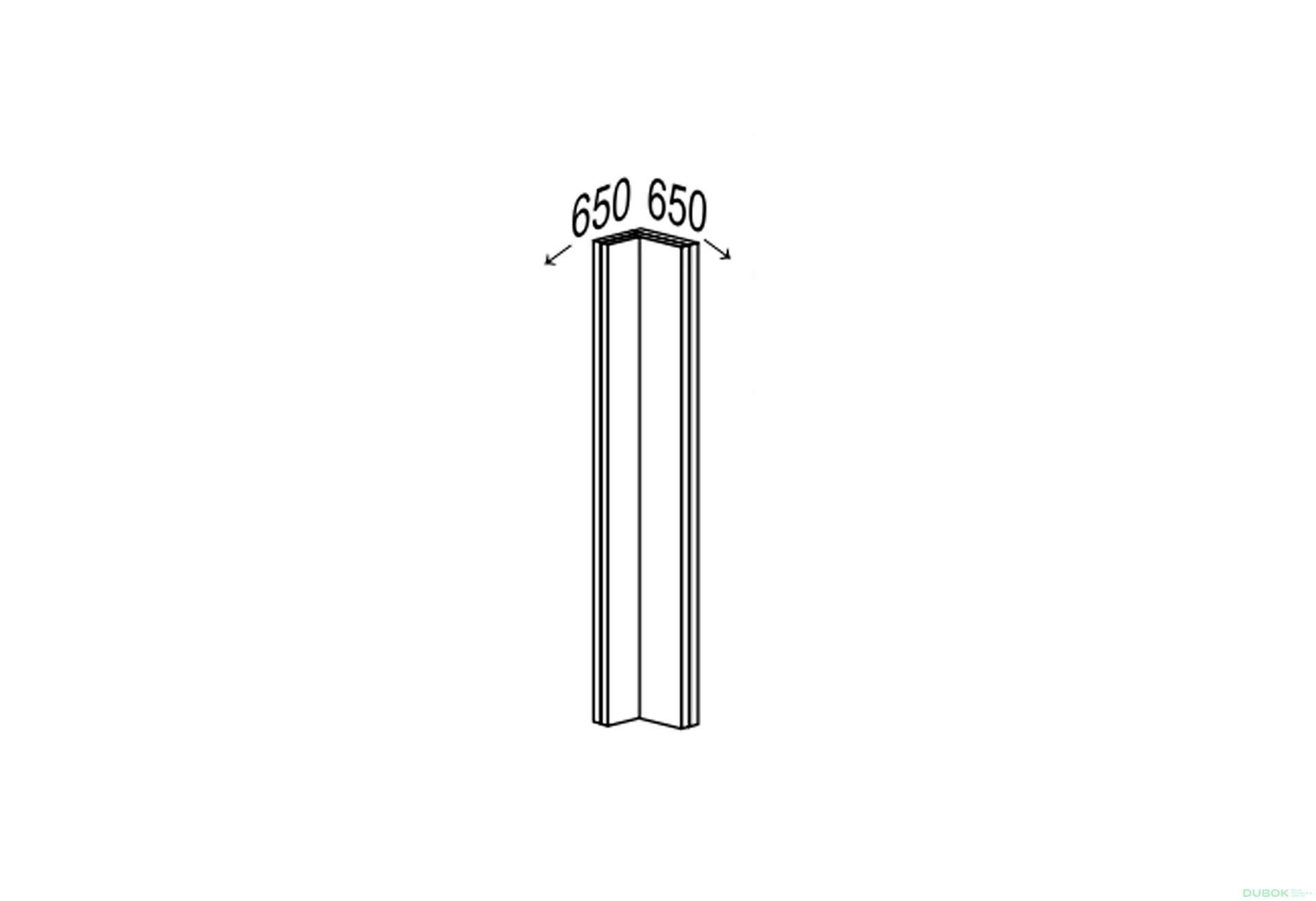 Obrázek 1 - Spodní roh N 90°/820 klamání Vintage