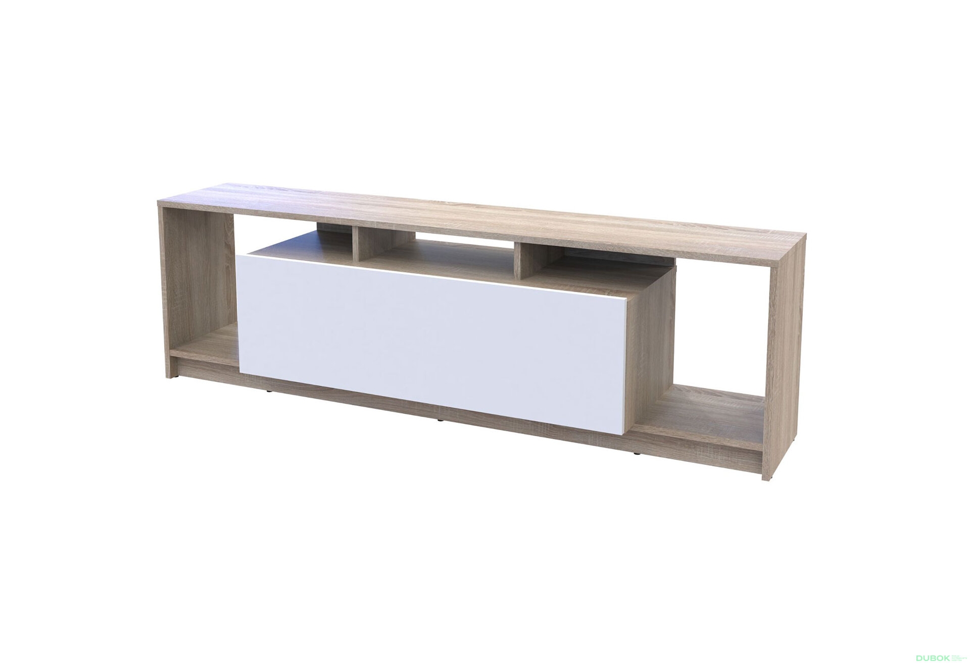 Obrázek 1 - TV stolek U1 dub sonoma / bílý dřevotříska 160x38x48