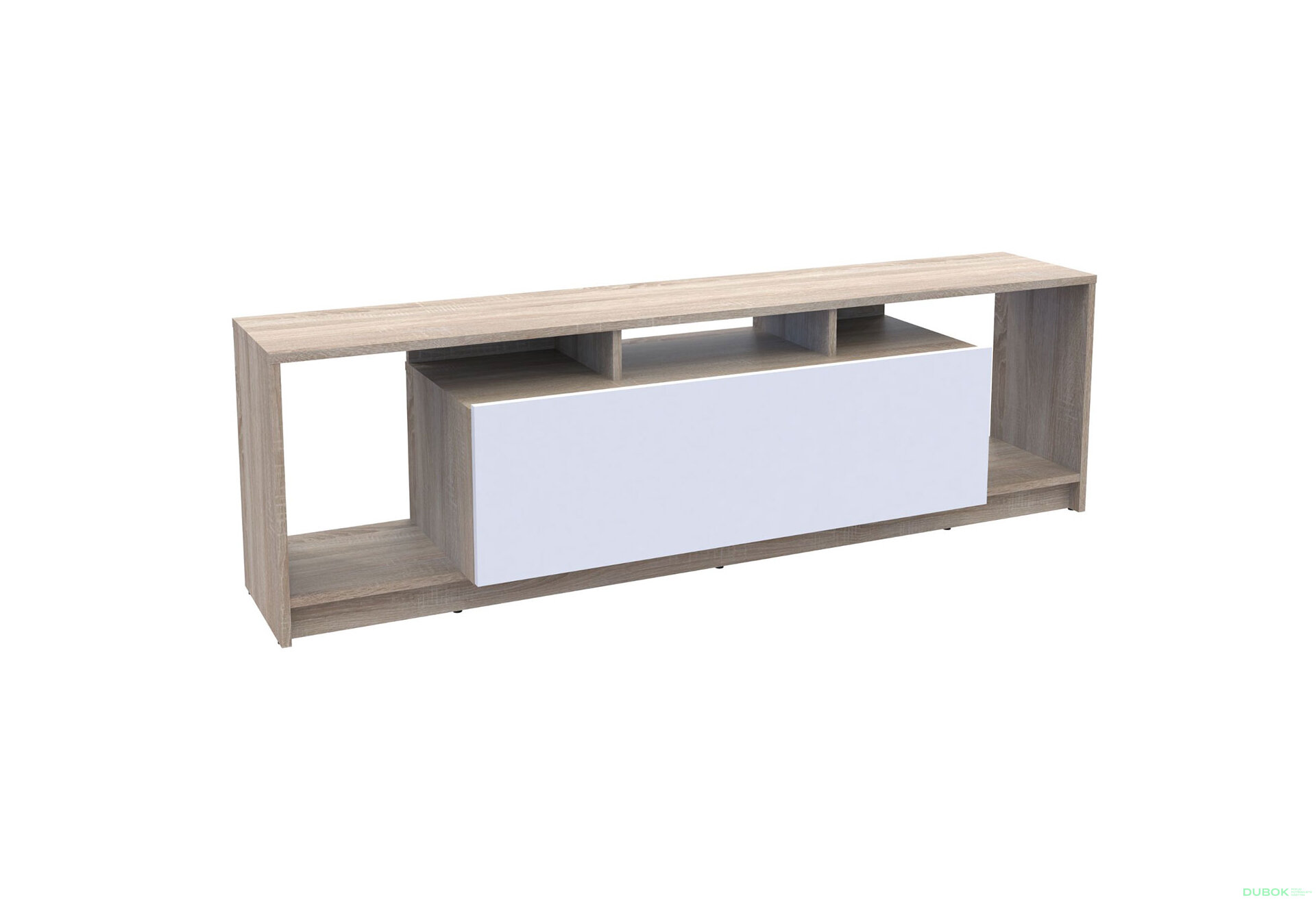 Obrázek 5 - TV stolek U1 dub sonoma / bílý dřevotříska 160x38x48