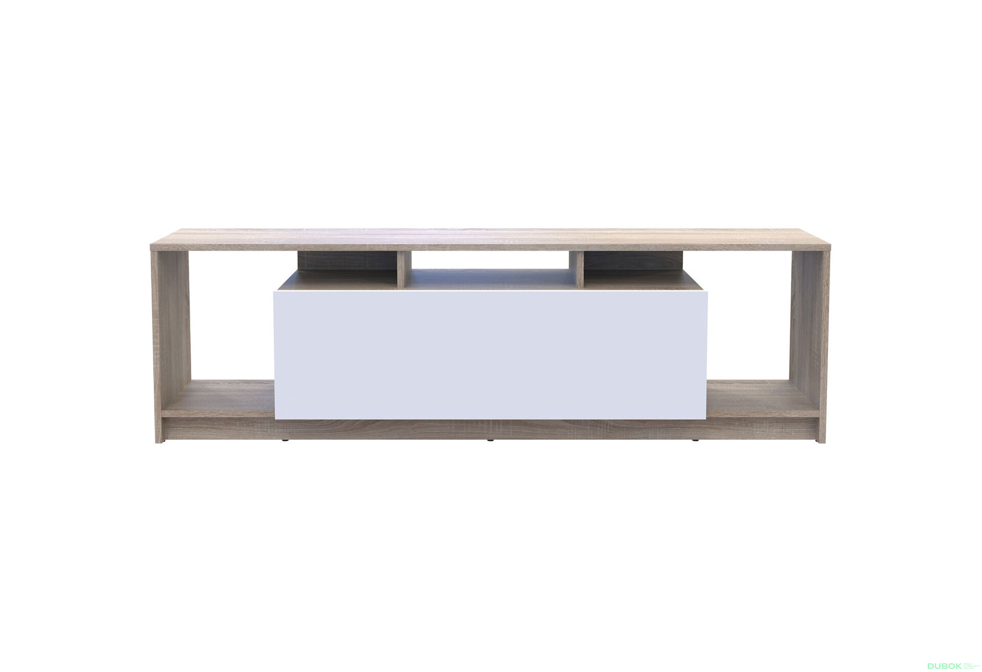 Obrázek 3 - TV stolek U1 dub sonoma / bílý dřevotříska 160x38x48