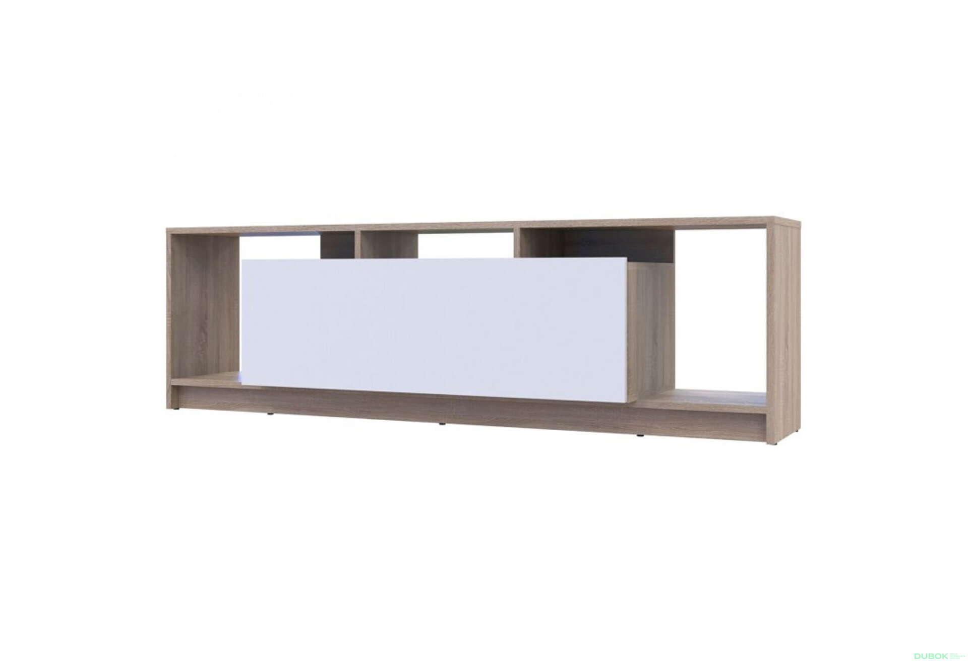 Obrázek 4 - TV stolek U1 dub sonoma / bílý dřevotříska 160x38x48