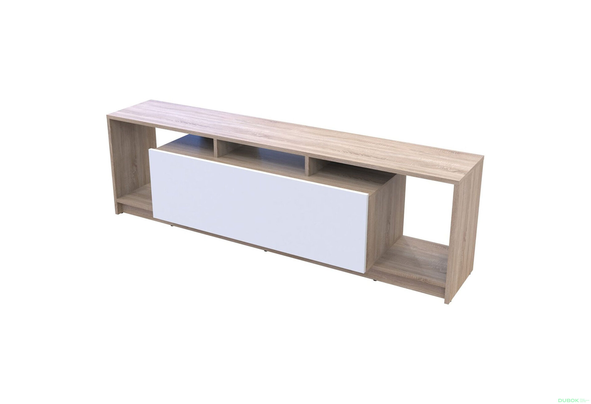 Obrázek 6 - TV stolek U1 dub sonoma / bílý dřevotříska 160x38x48