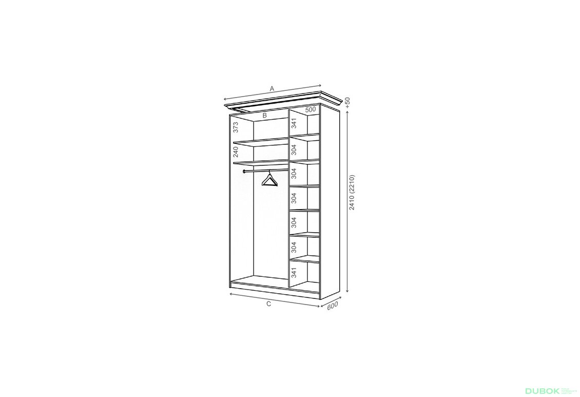Obrázek 2 - Korpus 1500x600 Rim-Veneziano 2D 1,5 m