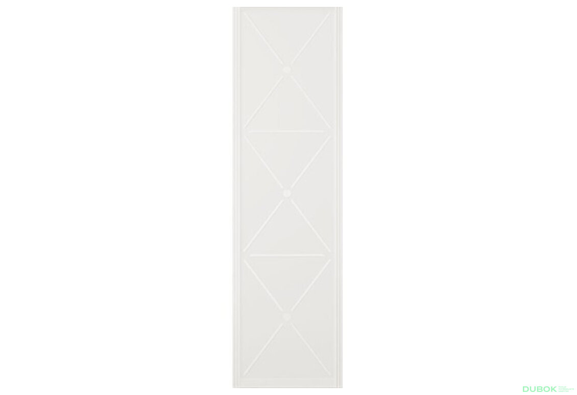 Obrázek 17674 - Skříň Rim-Veneziano 2D 1,4 m bílá s římsou, fasádami DTD (s dekorem)
