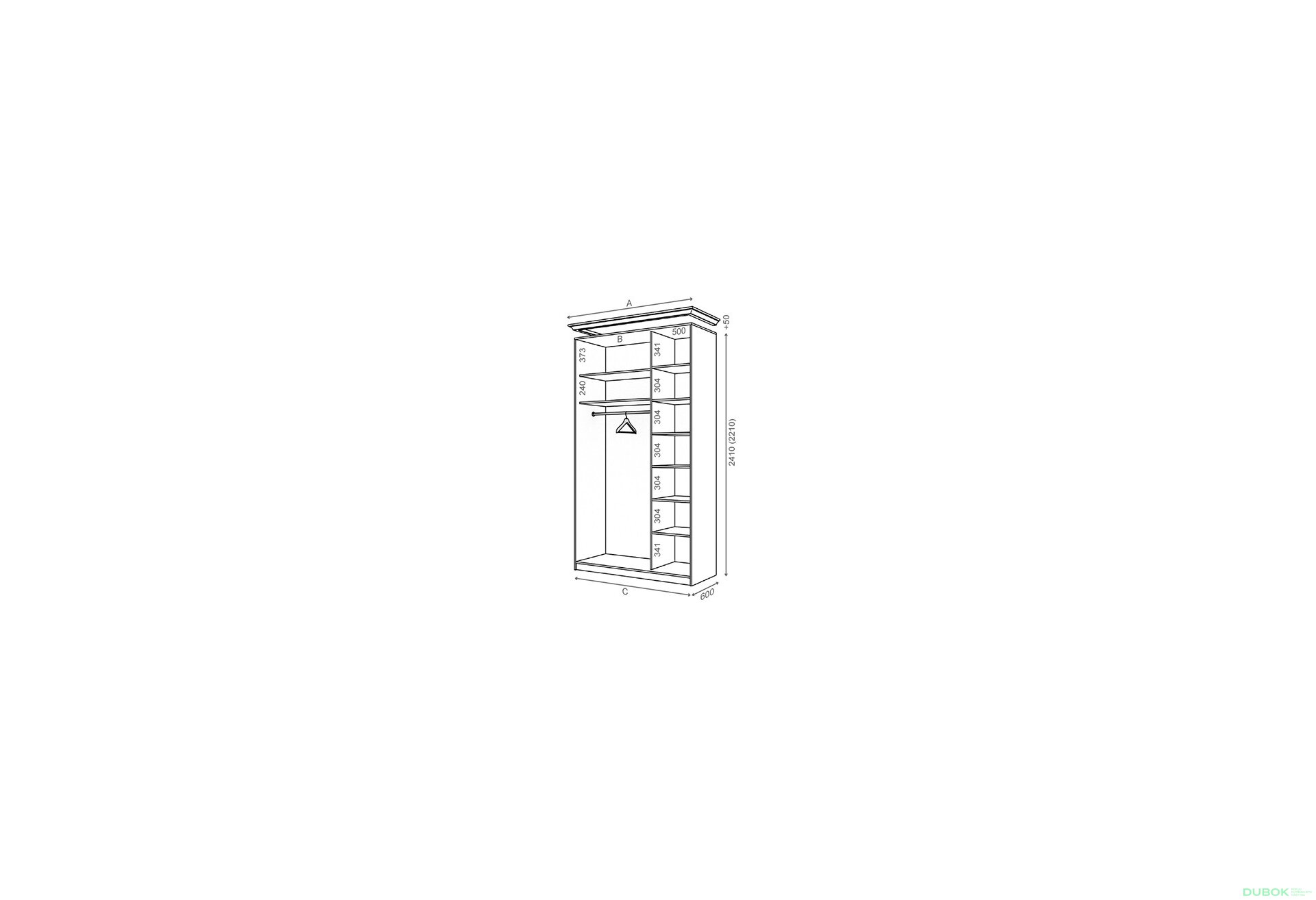 Obrázek 2 - Korpus 1300x600 Rim-Veneziano 2D 1,3 m