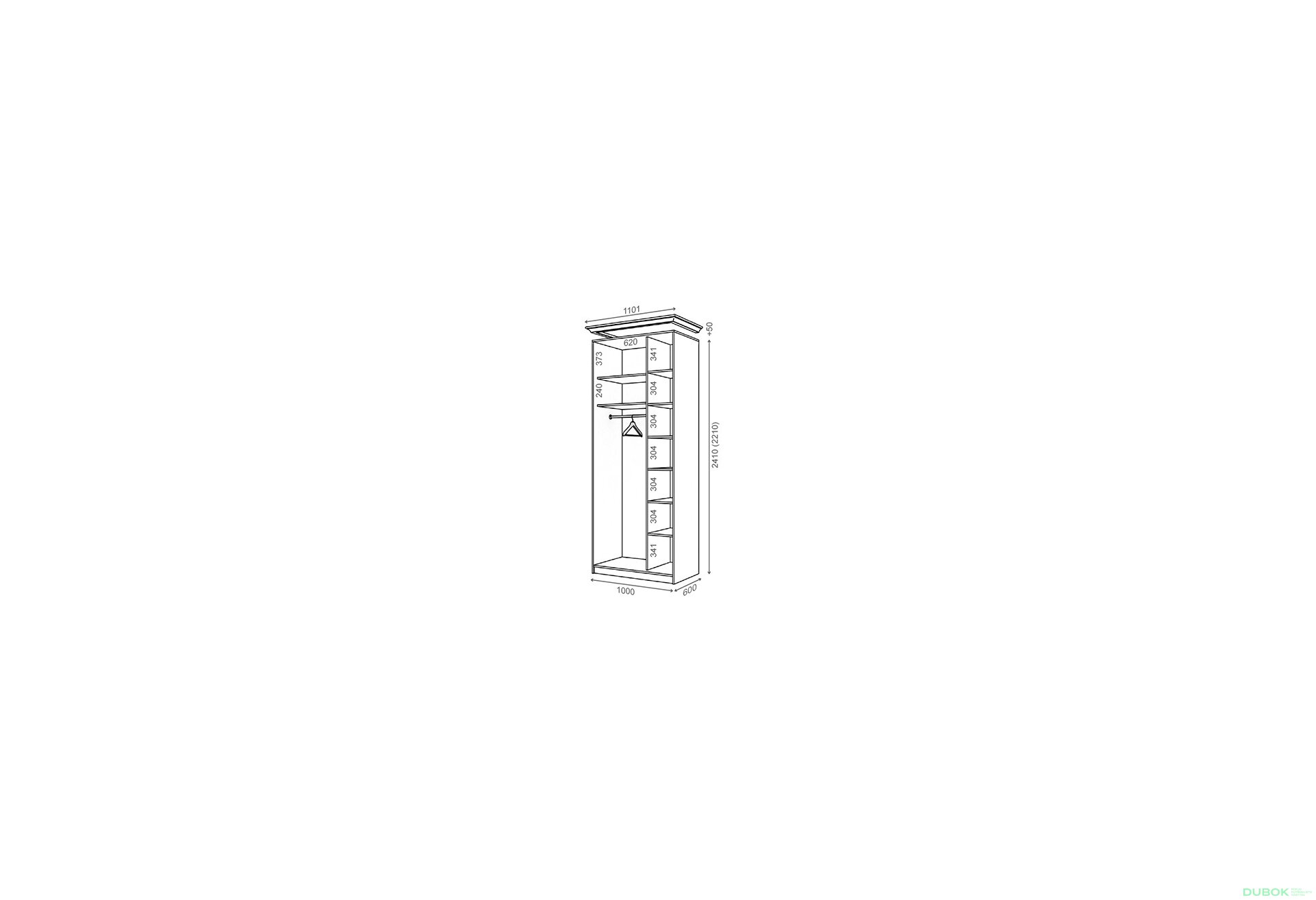 Obrázek 2 - Korpus 1000x600 Rim-Veneziano 2D 1,0 m