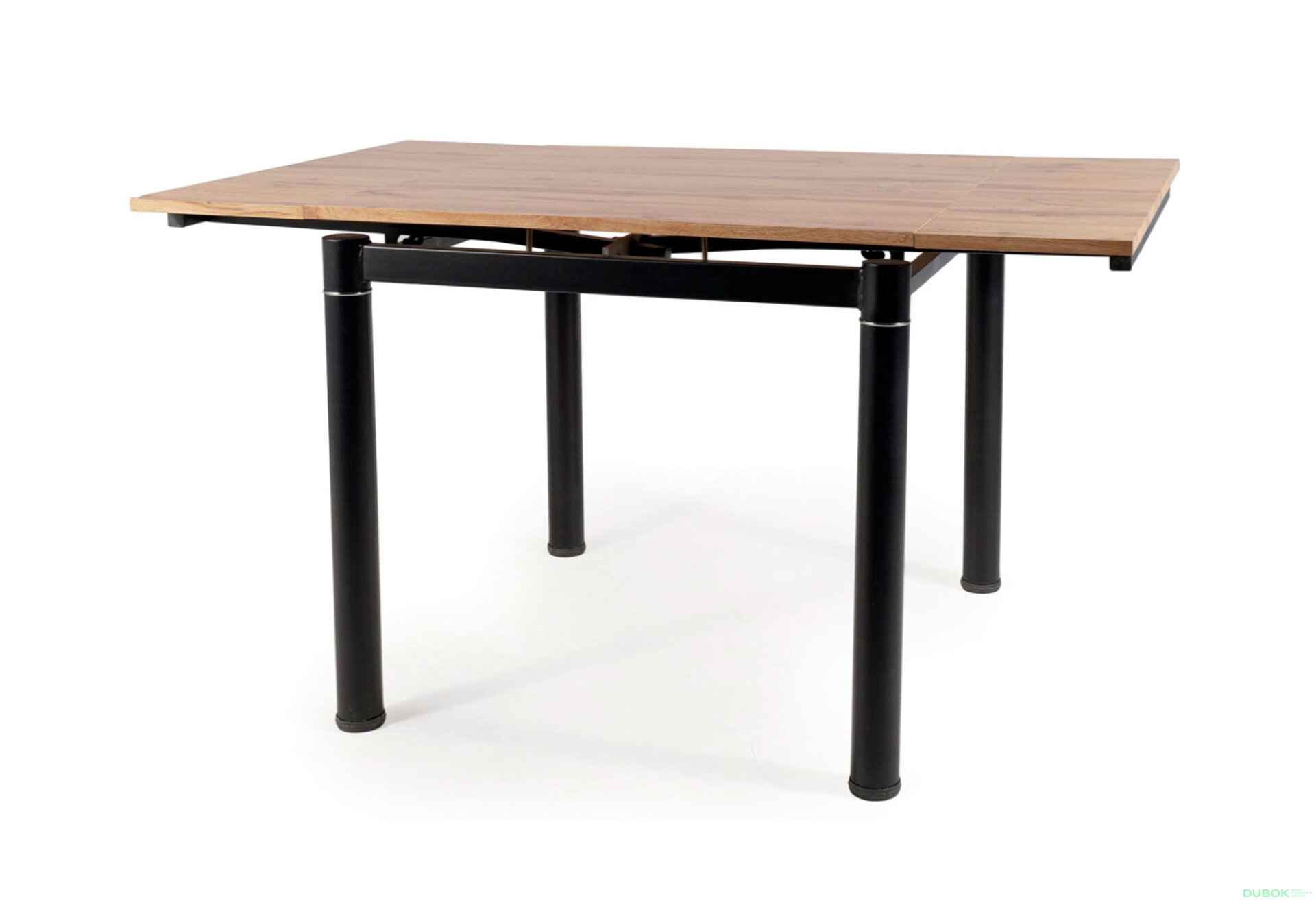 Obrázek 2 - Stůl GD-082 80(131)x80 dub artisan / matná černá kov
