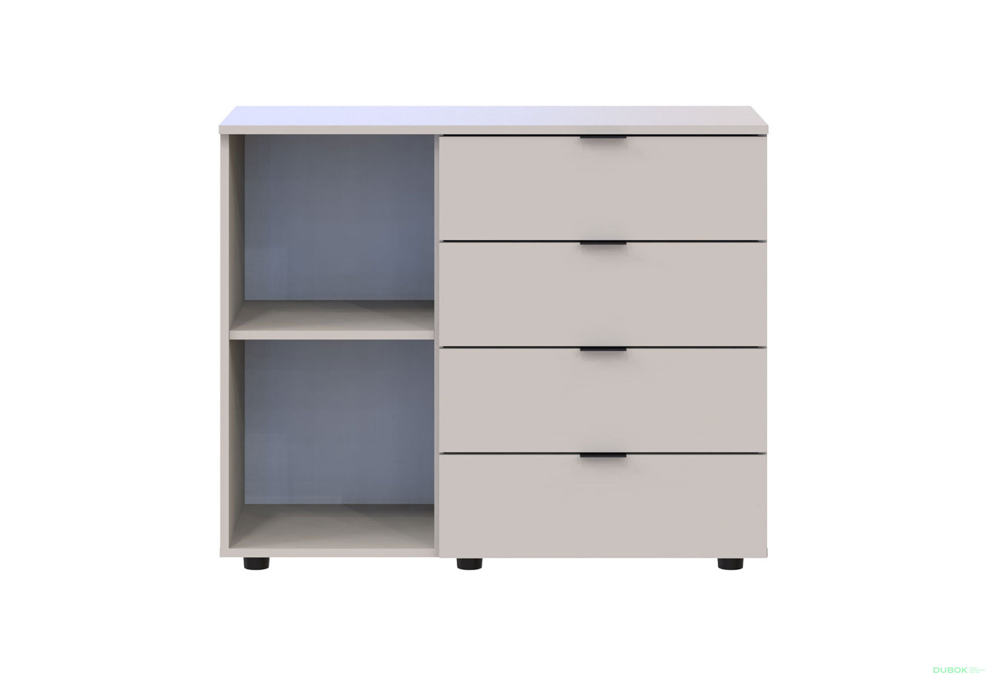 Obrázek 3 - Komoda s dvířky a 4 zásuvkami GC1 100 cm Kašmír Gelar