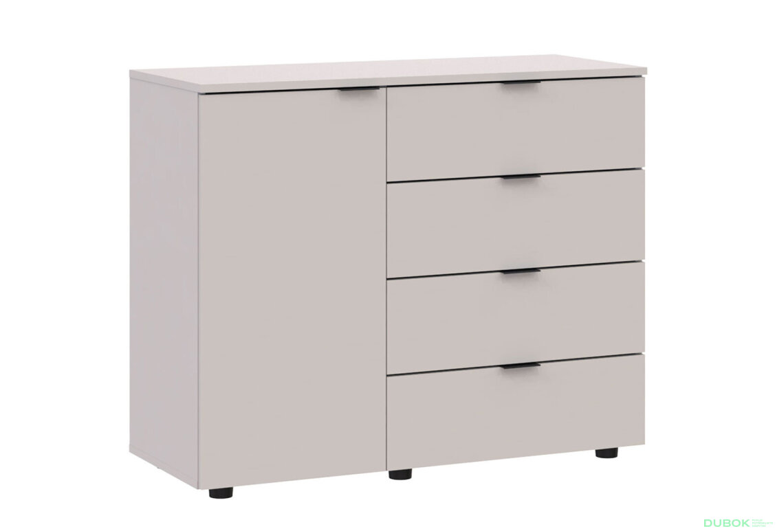Obrázek 4 - Komoda s dvířky a 4 zásuvkami GC1 100 cm Kašmír Gelar