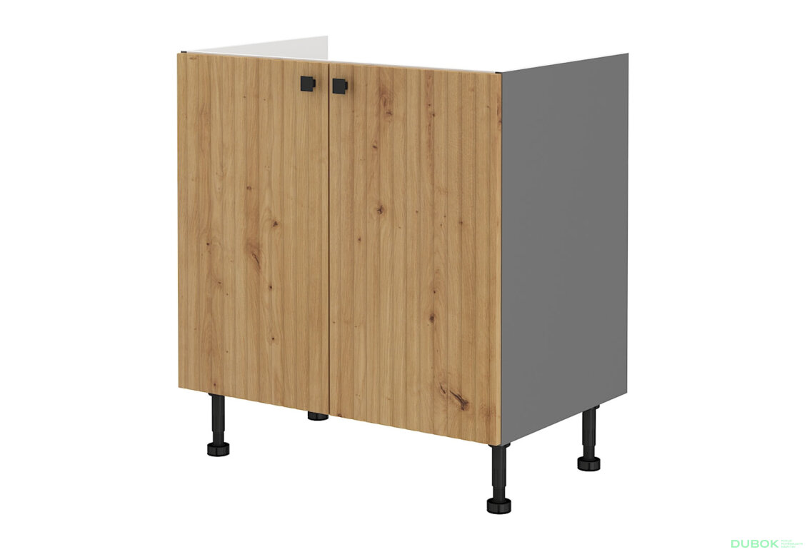 Obrázek 5282 - Kuchyňská sestava 2.6 m Ava antracit / dub artisan