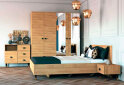 Obrázek 1 - Ložnicová sestava 4D Lux hickory přírodní + černá Idczak meble