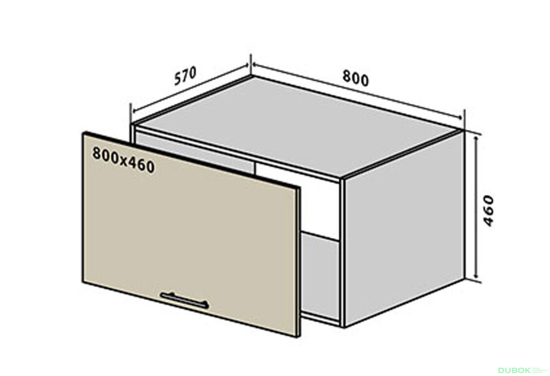 V78 horní skříňka nad digestoř 80 Prajm Lux / Prime Luxe