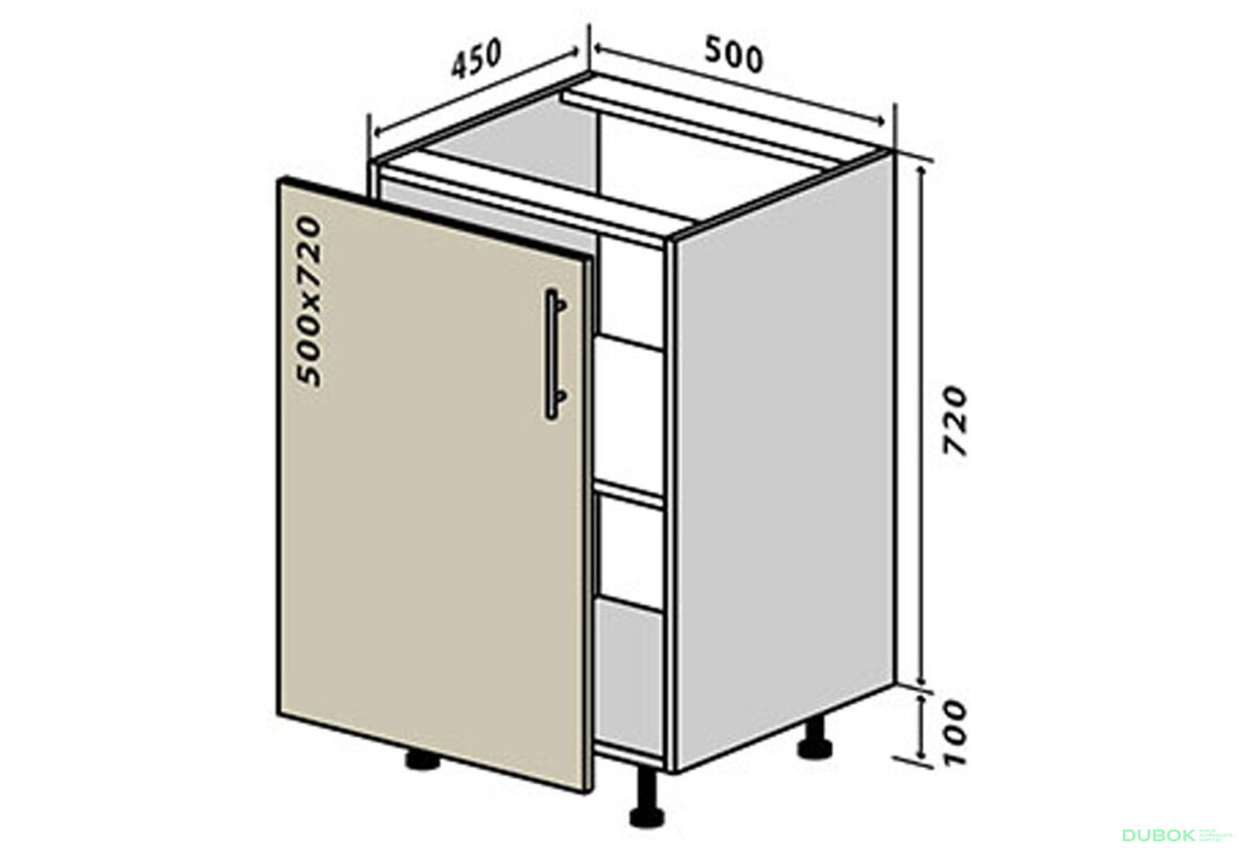N5 Skříňka 1D 50 Prajm / Prime