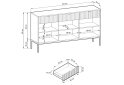 Obrázek 2 - Komoda KSZ154 černá Nova Zlaté nohy / zlatý úchytky
