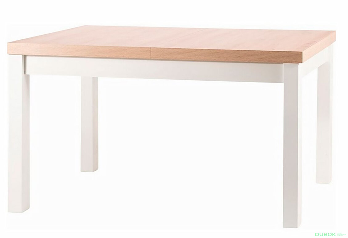 Stůl Presto 140(140+39+39)x80 dub artisan / bílý